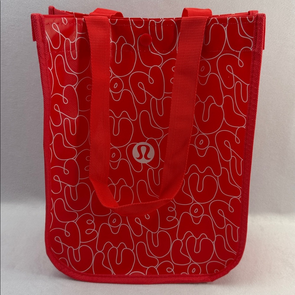 Lululemon Athletica Red Graphic Bubble Logo Tote - Picture 3 of 10